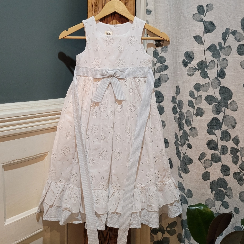 Vintage Laura Ashley of London Eyelet Embroidered Dress